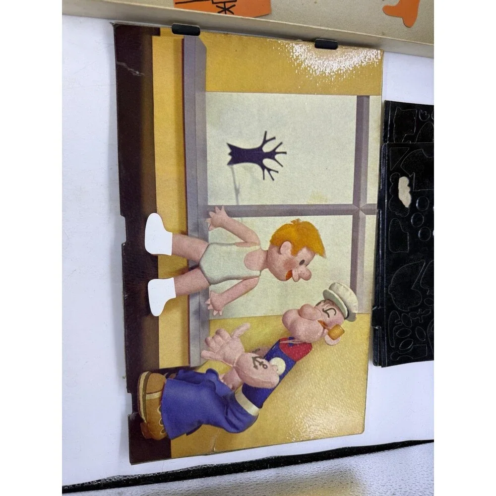 Vintage 1959 Popeye The Weatherman Colorforms Number 117 W/ Book Missing Few Pcs
